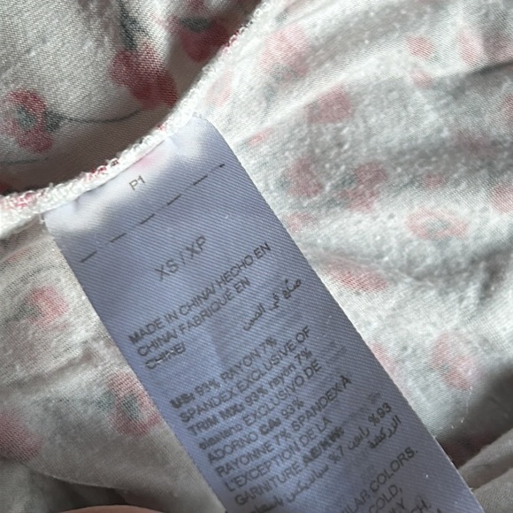 Soma size XS Floral print lace trim pajama top - Picture 5 of 5